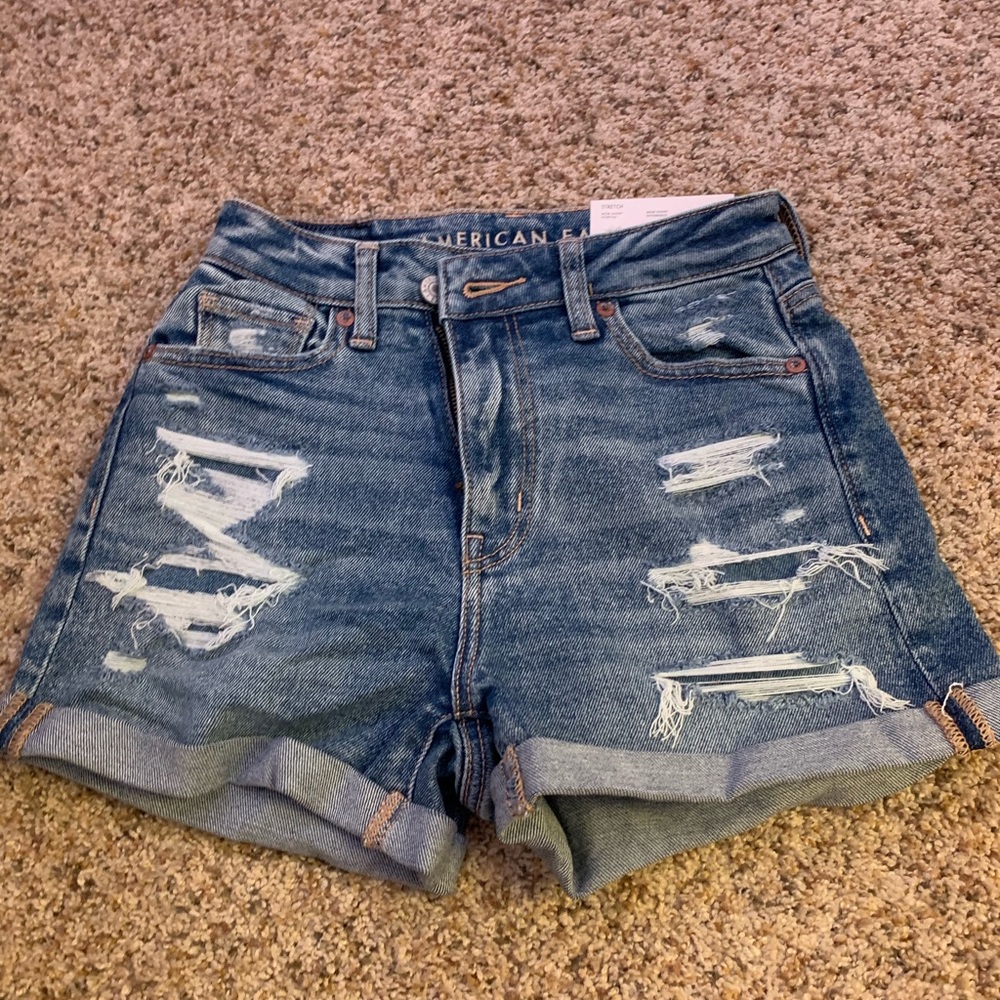 american eagle mom jean shorts